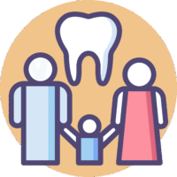 Family dentistry icon for OC Dental Center in Santa Ana California