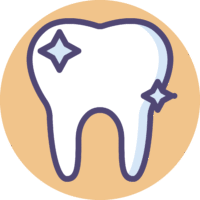 Teeth whitening icon representing professional whitening services at OC Dental Center in Santa Ana