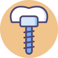 Dental implant icon representing high-quality dental implant services at OC Dental Center in Santa Ana