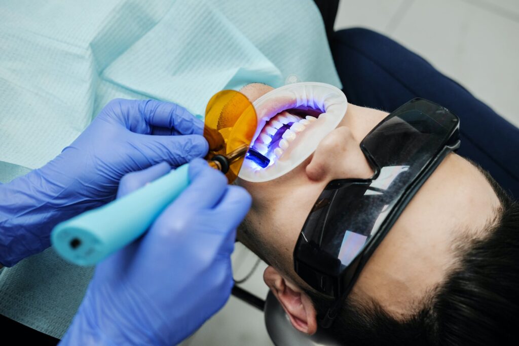 a person on the dental treatment