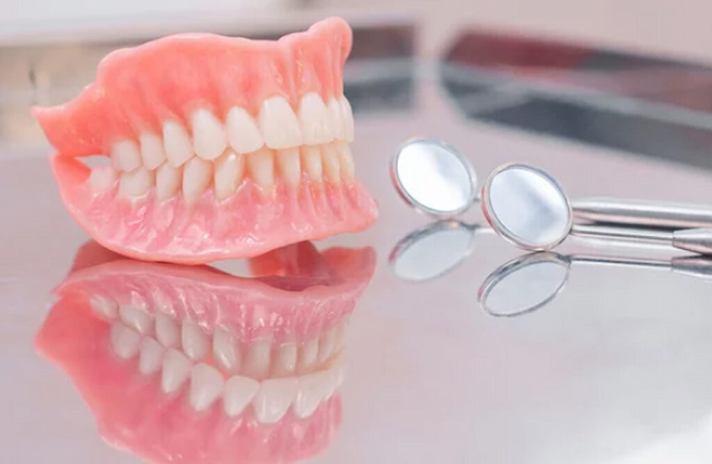 dentures and dental mirrors