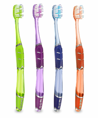 GUM toothbrushes in various colors