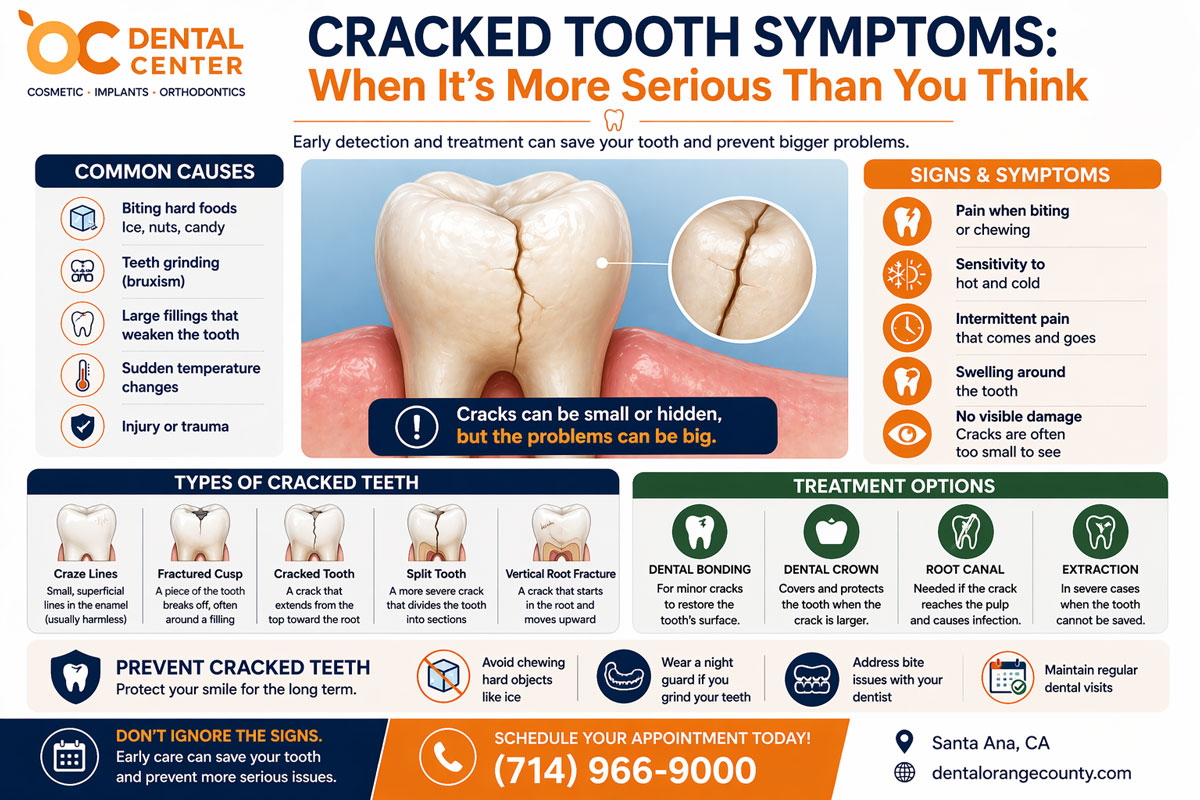 Cracked Tooth Symptoms and Treatment | Dentist Santa Ana Guide